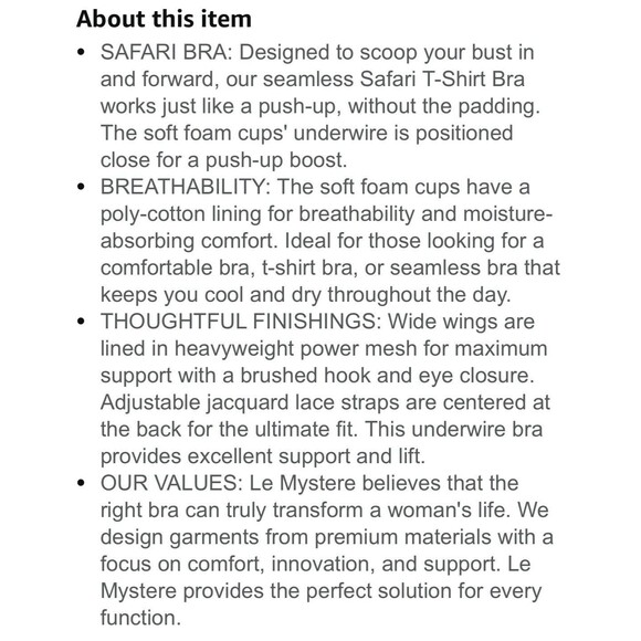 Le Mystere Safari T Shirt Plunge Underwire Bra Womens 36H Black Gray Marbled - Picture 3 of 10